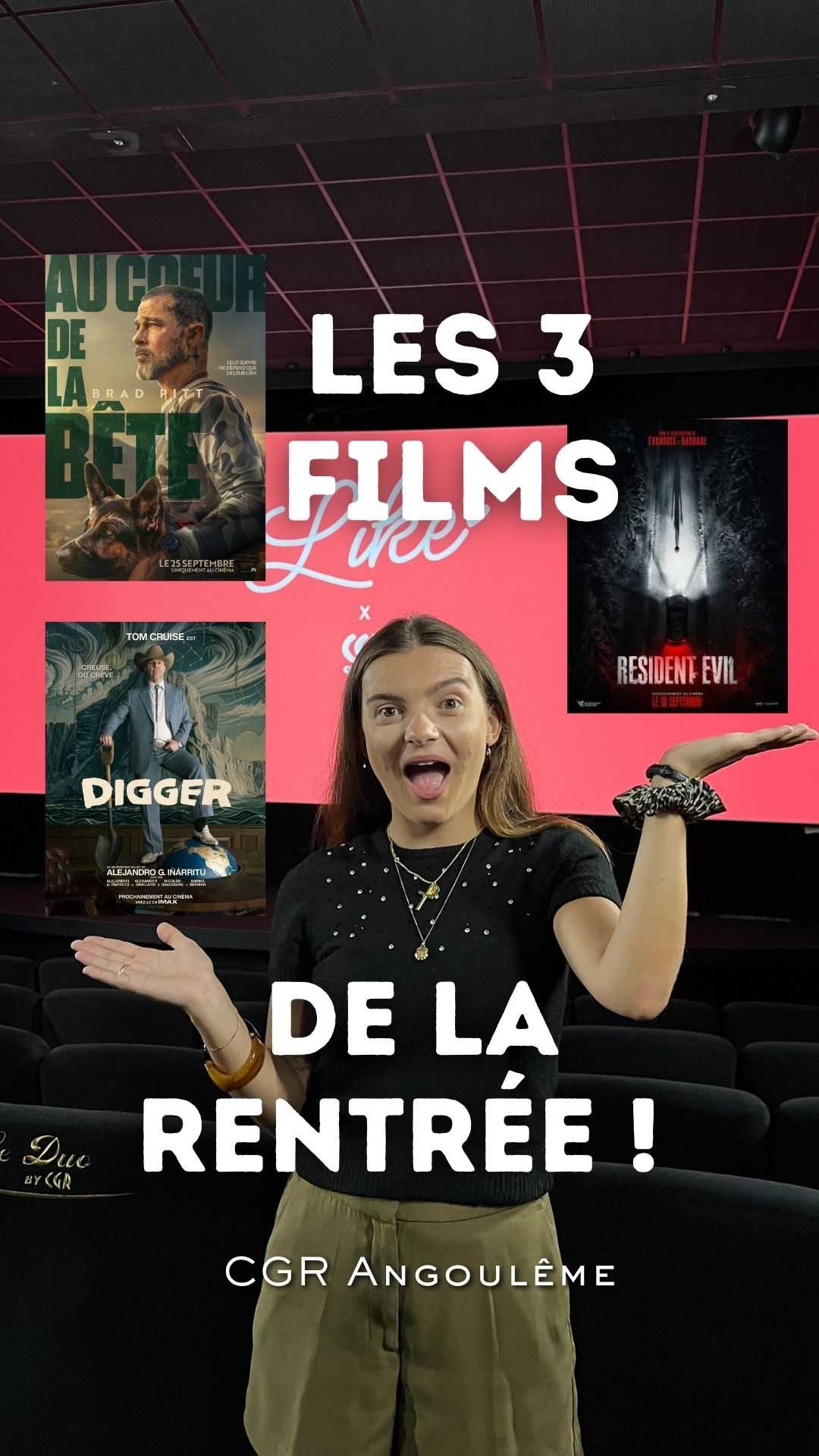 Les 3 films de la rentrée